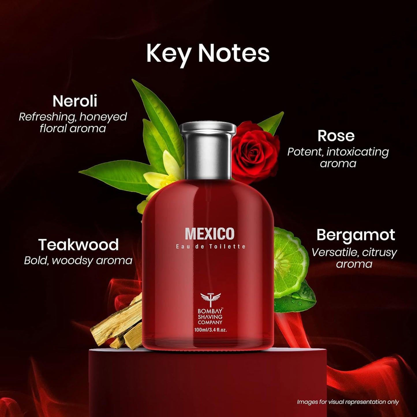 Bombay Shaving Company Mexico Perfume for Men 100ml | Woody Long Lasting Fragrance | Eau de Parfum | Gift for Men