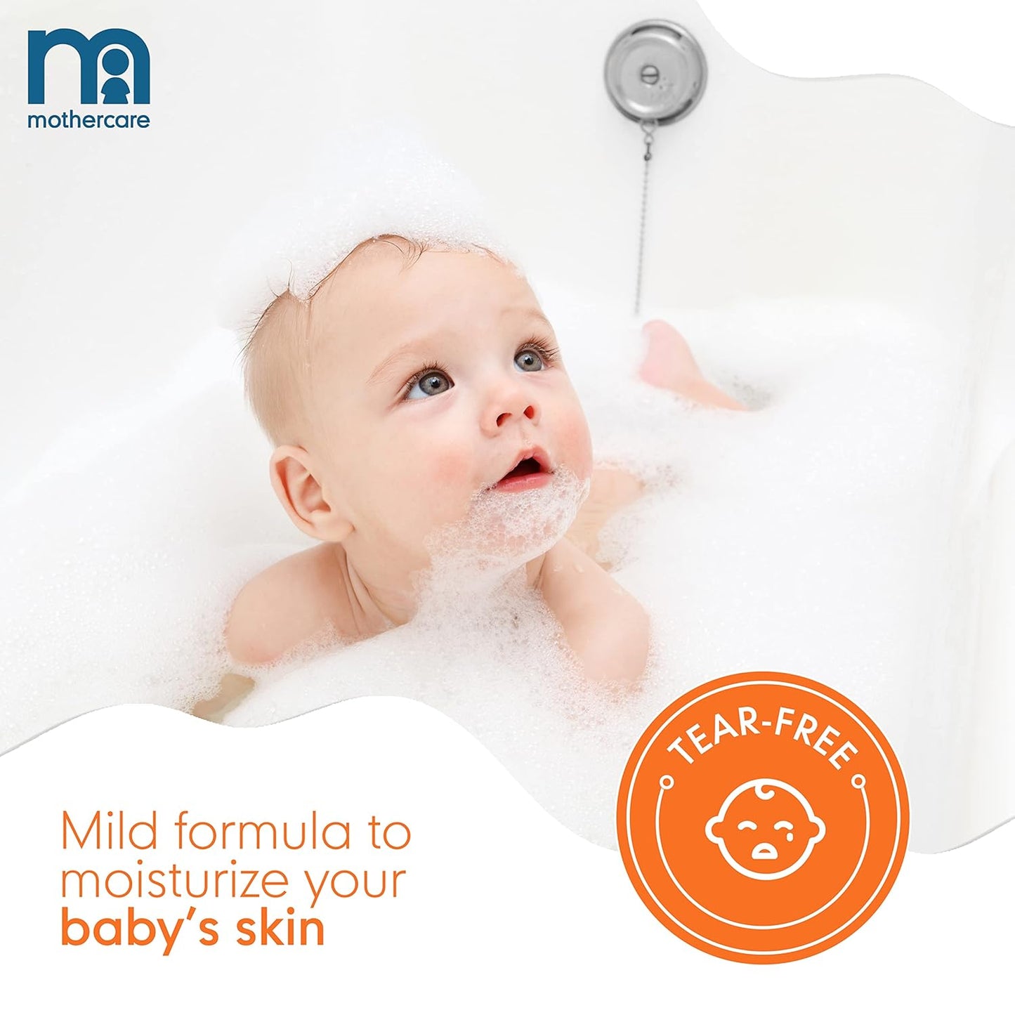 Mothercare All We Know Baby Milk Bath (300ml) | Gentle Moisturizing Baby Bath with Natural Extracts | Mild Cleanser for Newborn & Sensitive Skin