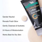mCaffeine Milk & Coffee Face Wash for Dry Skin | Dry Skin Face Wash For Men & Women with Almond Milk & Shea Butter | Daily Use Face Cleanser | Natural & 100% Vegan -75 ml