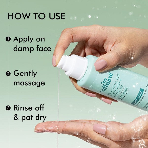 mCaffeine 2% Salicylic Acid Niacinamide & Matcha Tea Face Wash, 100ml