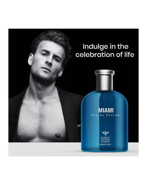 Bombay Shaving Company Miami Eau De Parfum for Men 100ml | Fresh Long-Lasting Fragrance | Premium Perfume for Men