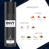 ENVY Noir Deodorant Body Spray - 120ML | Long Lasting Deo for Men