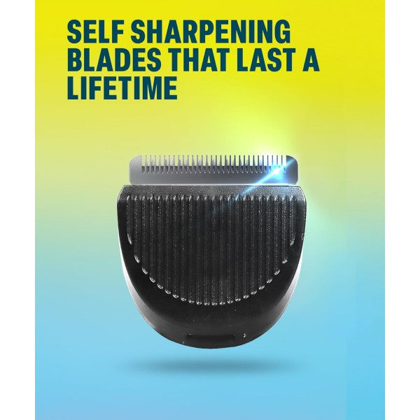 Bombay Shaving Company Power Play NXT Trimmer, 9 Weeks of trimming, 90 mins run time with Type C, 6 comb attachments, Self sharpening blades | Trimmer for Men