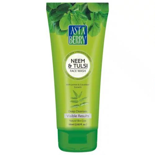Astaberry Neem & TULSI Face Wash | Enriched with Neem, TULSII & Basil | Oil Control | 60ml