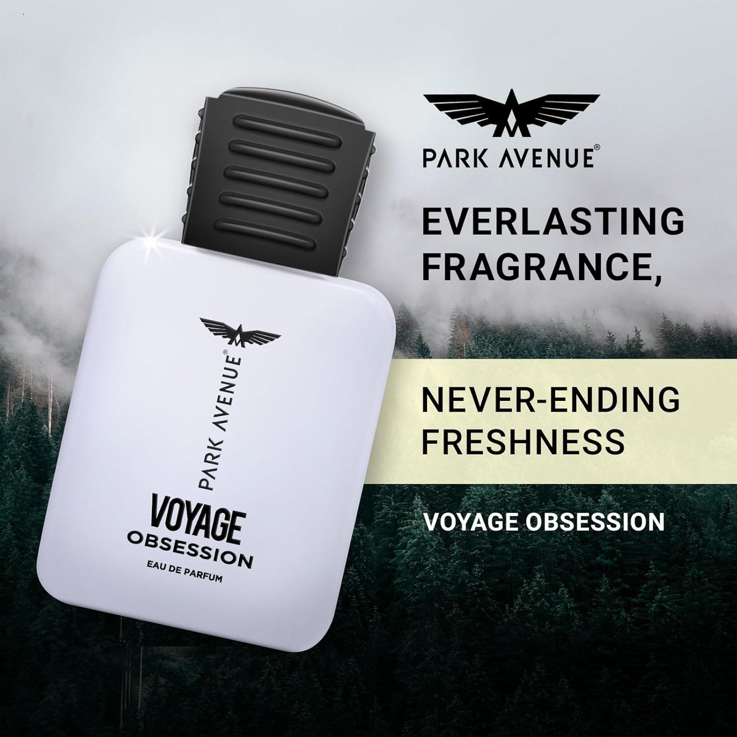 Park Avenue Voyage Obsession Signature Collection, Liquid Eau De Parfum Men, 50Ml | Long Lasting Perfume for Men | Premium Luxury Fragrance Scent | Aromatic Blend of Amber & Musk