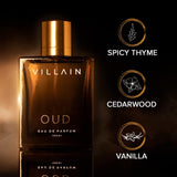 Villain Oud Luxury Masculine Perfume for Men Long Lasting Smell - 100 ml