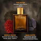 Villain Oud Luxury Masculine Perfume for Men Long Lasting Smell - 100 ml