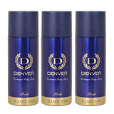 DENVER Pride Deo - 165ML Each (Pack of 3) | Long Lasting Deodorant Spray for Men