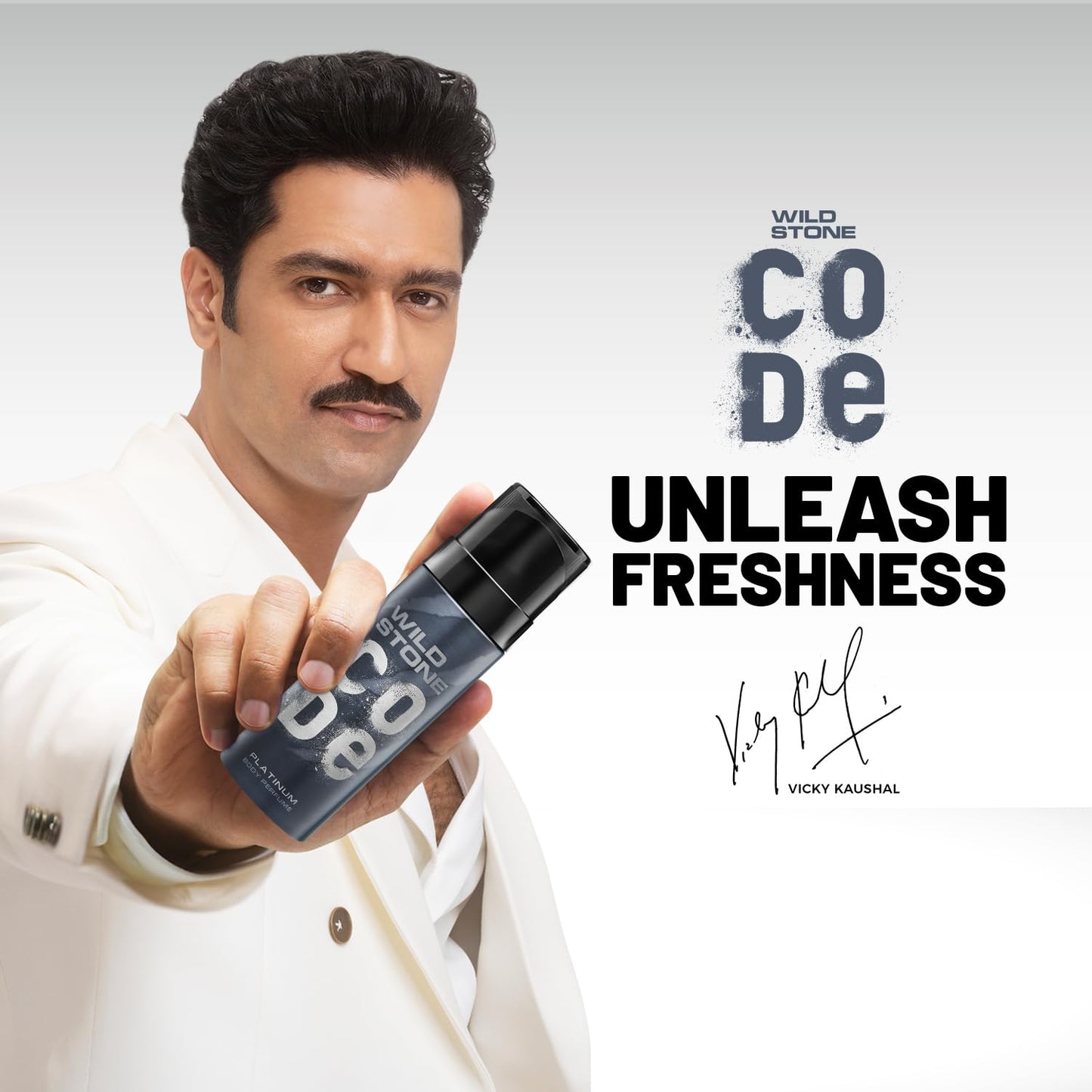 Wild Stone CODE Platinum Body Perfume for Men, Pack of 3 – 120ml Each | No Gas Deodorant | Long Lasting Body Spray