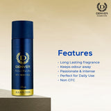 DENVER Pride Deo - 165ML Each (Pack of 3) | Long Lasting Deodorant Spray for Men