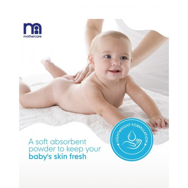 Mothercare All We Know Baby Powder 250g | Gentle, Hypoallergenic & Dermatologically Tested for Newborn Skin