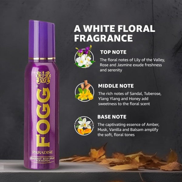Fogg Fragrant Body Spray For Women, Paradise, 120ml