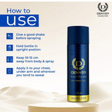 DENVER Pride Deo - 165ML Each (Pack of 3) | Long Lasting Deodorant Spray for Men