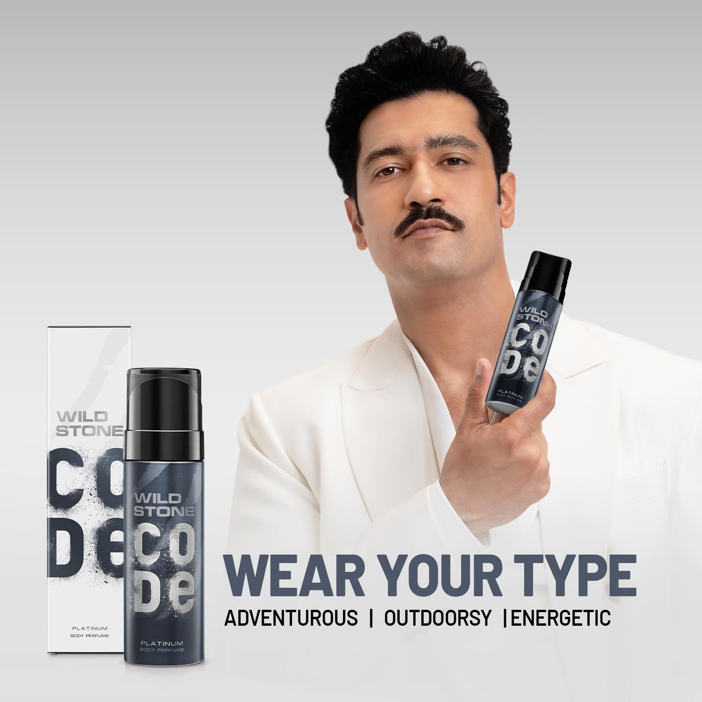 Wild Stone CODE Platinum Body Perfume for Men, Pack of 3 – 120ml Each | No Gas Deodorant | Long Lasting Body Spray