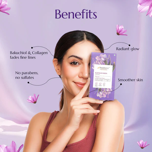 Astaberry Professional Platinum Sheen Facial Kit | 6 Steps | Set of 12 Kits
