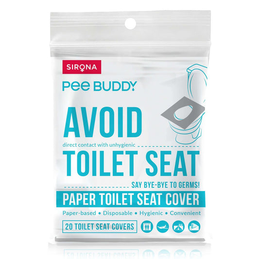 PeeBuddy Disposable Toilet Seat Covers - 40 Sheets (20 Sheets - 2 Pack) | No Direct Contact with Unhygienic Seats | Easy To Dispose | Nature Friendly | Must Have for Women and Men