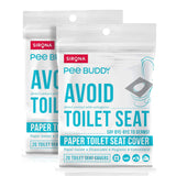 PeeBuddy Disposable Toilet Seat Covers - 40 Sheets (20 Sheets - 2 Pack) | No Direct Contact with Unhygienic Seats | Easy To Dispose | Nature Friendly | Must Have for Women and Men