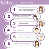Nisha Natural Henna Powder For Hair Color, Burgundy Red Hair, Herbal Conditioning Hair Dye for Silky & Shiny Soft Hair Colour for Men & Women
