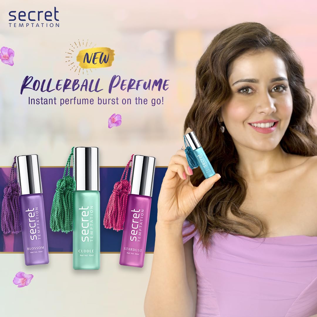 Secret Temptation Blossom Roller Ball Perfume Roll On for Women,10ml