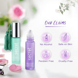 Secret Temptation Love Luxury Roller Ball Perfume Roll On for Women,10ml