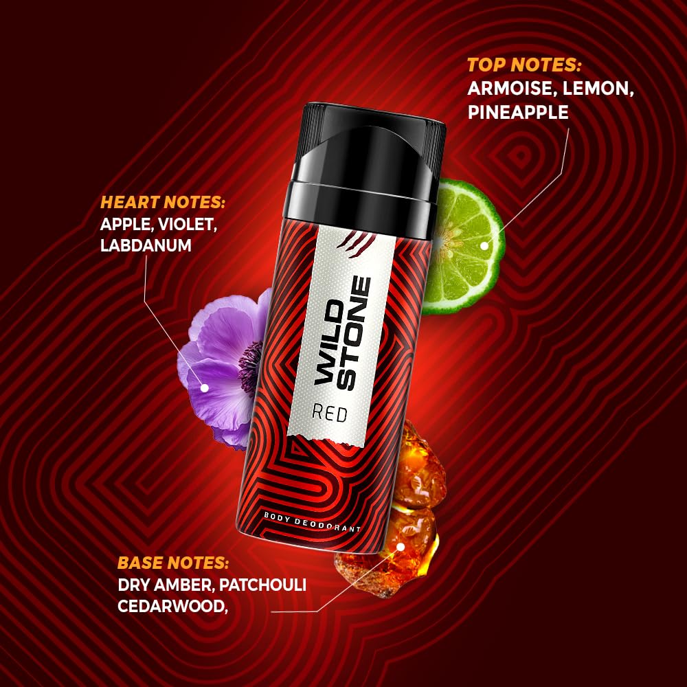 Wild Stone Deodorant - Red Body (150ml) (Pack of 3)