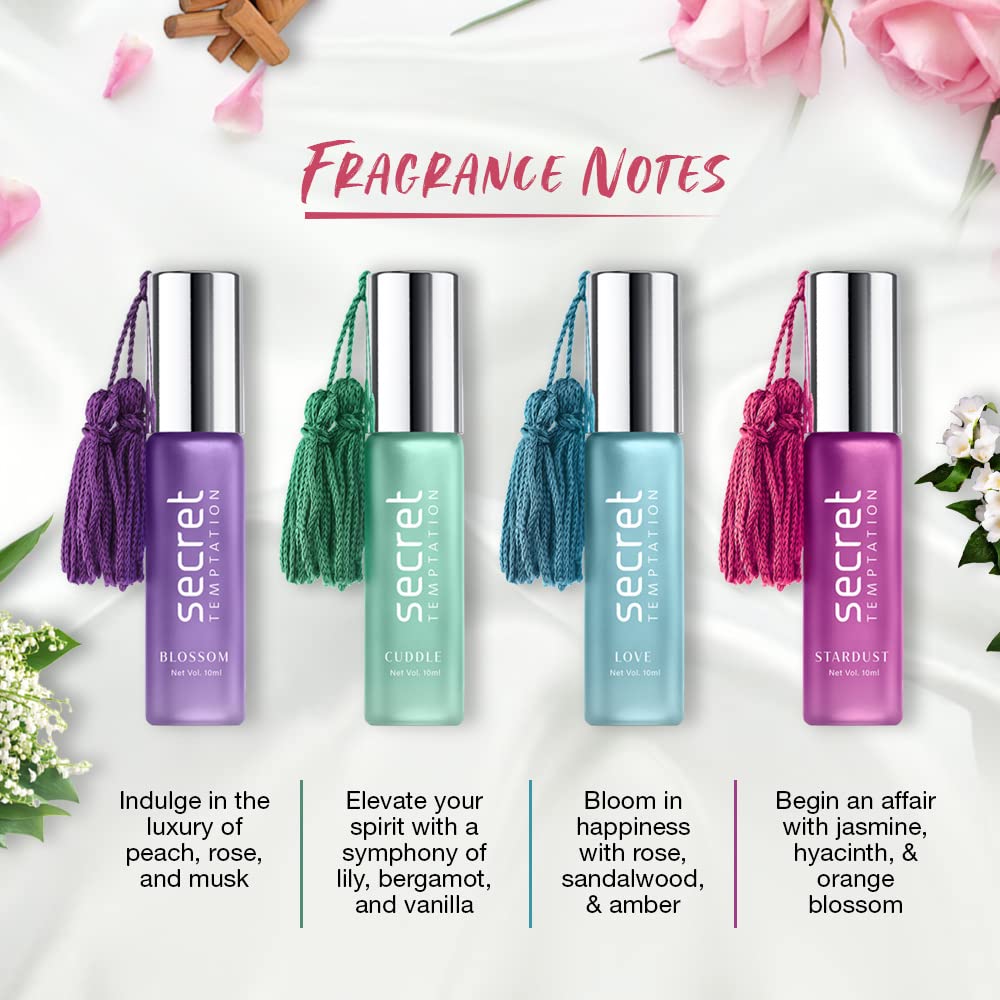 Secret Temptation Cuddle Luxury Roller Ball Perfume Roll On for Women,10ml