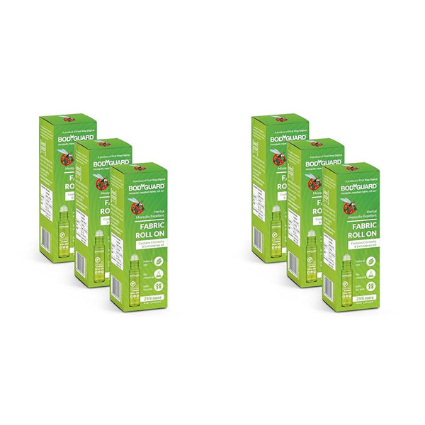 Bodyguard Fabric Roll On for Mosquito Repellent, 10 ml (Green, Pack of 6)