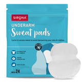 Sirona Disposable Underarm Sweat Pads for Men and Women, 24 Pads (Pack of 1) | Peel-off | Prevents Stains, Absorbs Sweat & Unpleasant Odour
