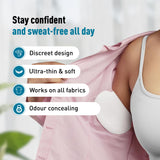 Sirona Disposable Underarm Sweat Pads for Men and Women, 24 Pads (Pack of 1) | Peel-off | Prevents Stains, Absorbs Sweat & Unpleasant Odour