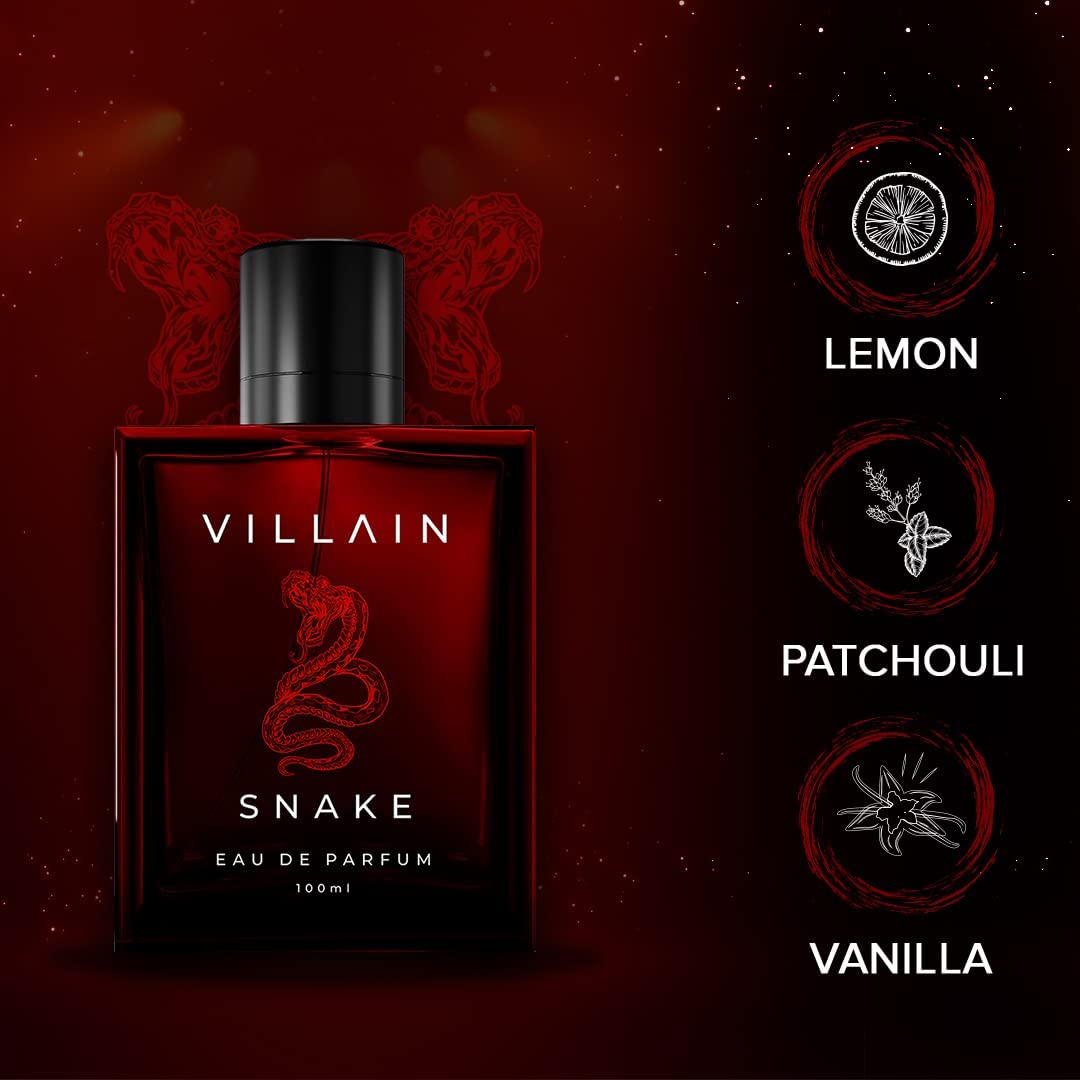 Villain Snake Luxury Perfume for Men Long Lasting Smell 100 ml | Gift For Man Premium Fragrance Day To Night Eau De Parfum