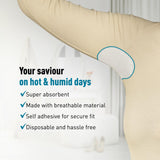 Sirona Disposable Underarm Sweat Pads for Men and Women, 24 Pads (Pack of 1) | Peel-off | Prevents Stains, Absorbs Sweat & Unpleasant Odour