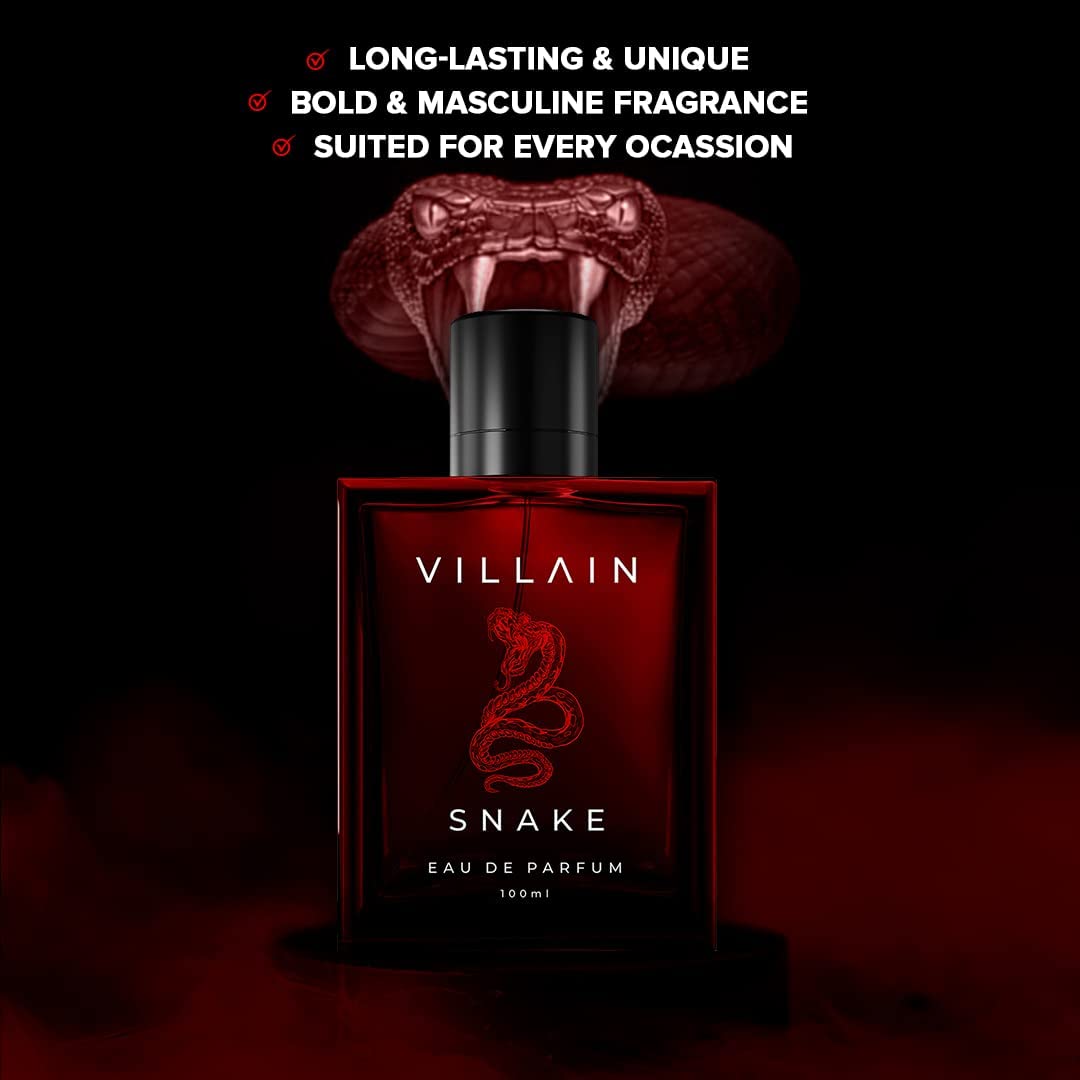 Villain Snake Luxury Perfume for Men Long Lasting Smell 100 ml | Gift For Man Premium Fragrance Day To Night Eau De Parfum