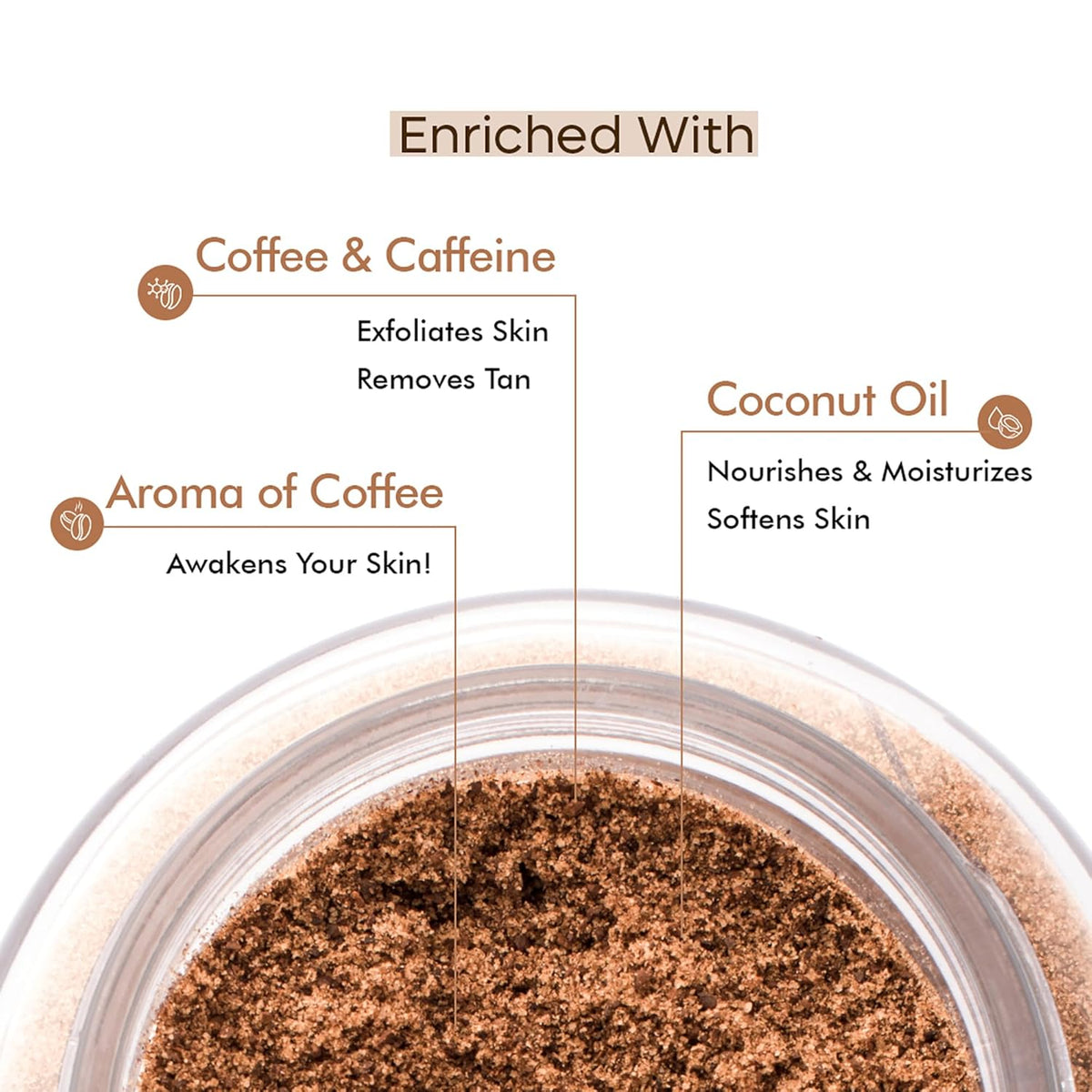mCaffeine Coffee Body Scrub 100g – Exfoliating & Tan Removal Scrub for Smooth Skin
