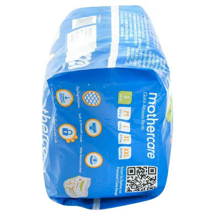 Mothercare Quick Absorb Small Diaper Pants (4–8 kg) – Ultra Soft, Leak Protection, 15 Count