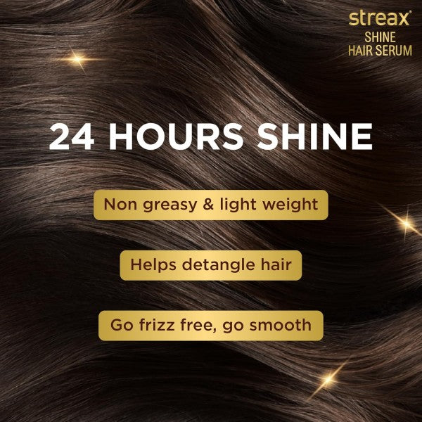 Streax Hair Serum (75ml x 2),Vitalized with Walnut Oil, For Hair Smoothening & Shine