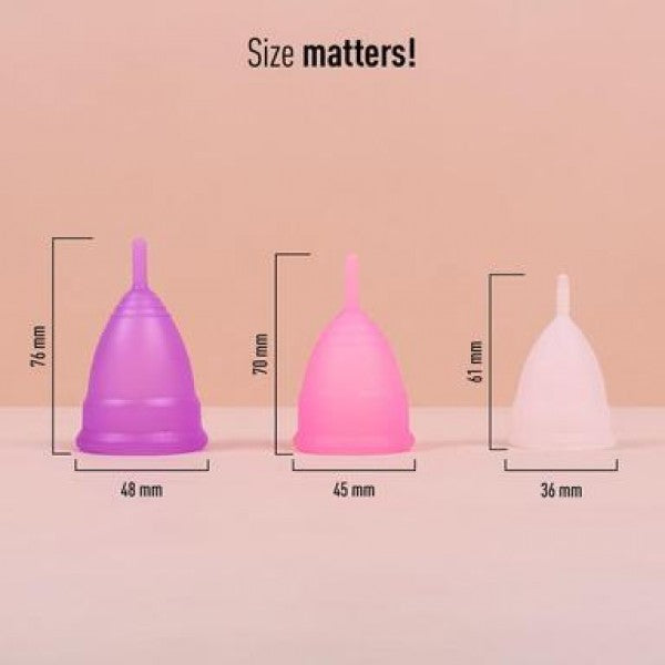 Reusable Menstrual Cup with Pouch for Women, Rash-Free, Leak-Free, Odour-Free, Foldable Period Cup, 8-10 Hours Protection - Small (1N)