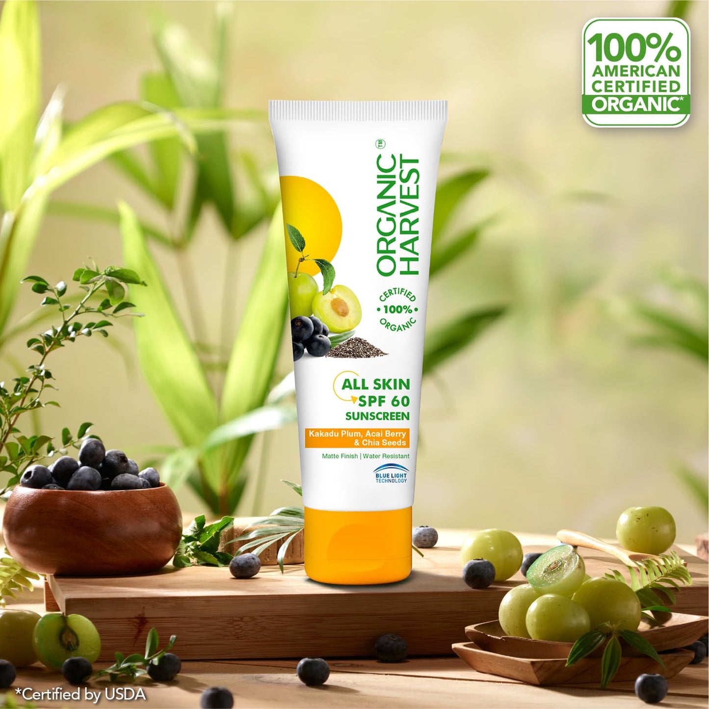 Organic Harvest Sunscreen with SPF 60 (Non-Greasy & Quick Absorbing)