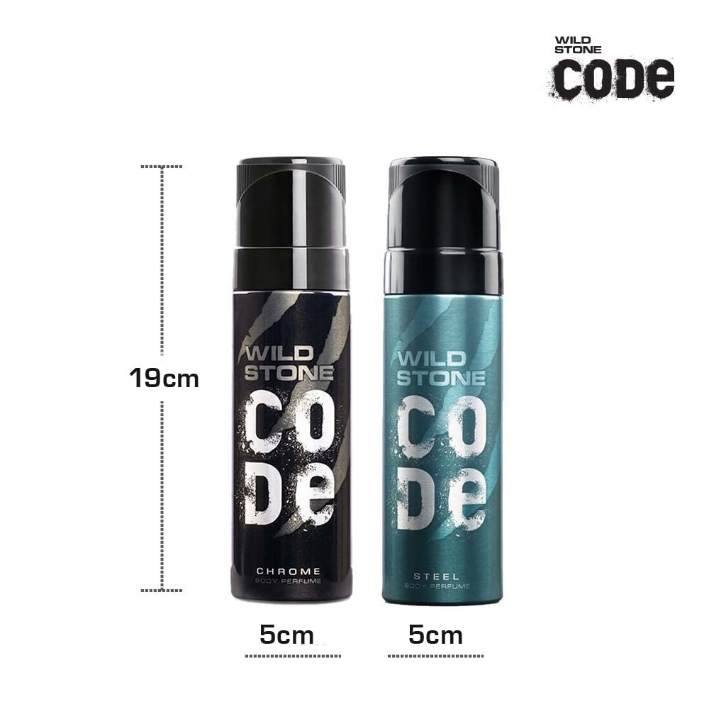Wild Stone Code Steel And Chrome,Pack Of 2 (120Ml Each)