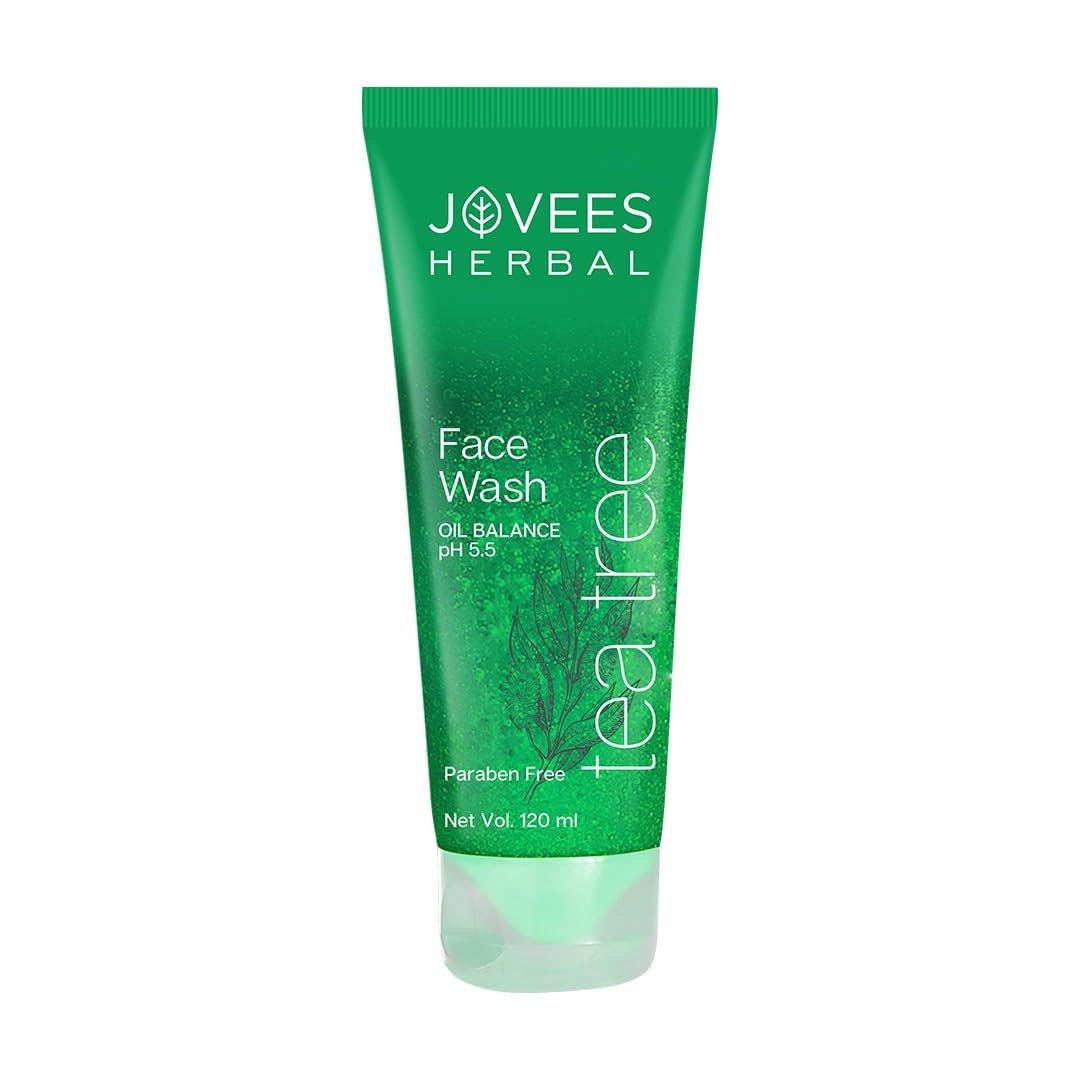 Jovees Herbal Tea Tree Oil Control Face Wash for Oily & Sensitive Skin,120ml