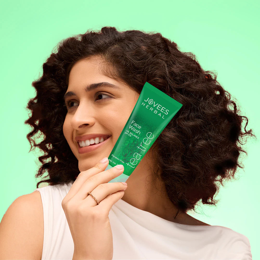 Jovees Herbal Tea Tree Oil Control Face Wash for Oily & Sensitive Skin,50ml