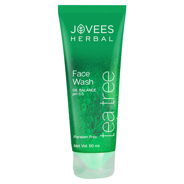 Jovees Herbal Tea Tree Oil Control Face Wash for Oily & Sensitive Skin,50ml