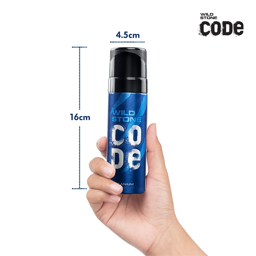Wild Stone Code Titanium Body Perfume for Men, 120ml