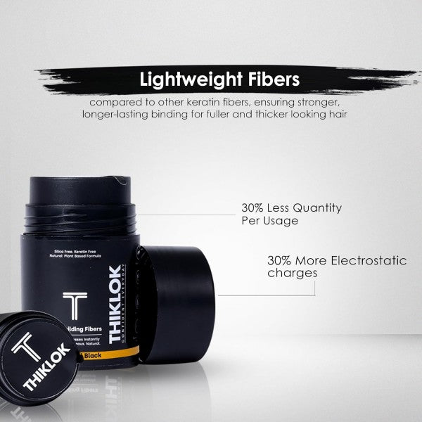 THIKLOK HAIR BUILDING FIBERS- BLACK 3.5gm