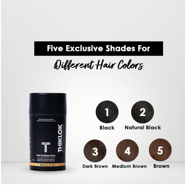 THIKLOK HAIR BUILDING FIBERS- BLACK 3.5gm