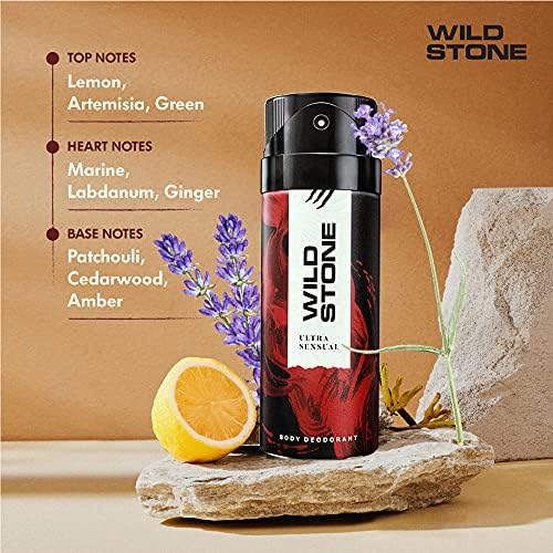 Wild Stone Ultra Sensual Long Lasting Body Deodorant Spray For Men, 150 Ml