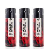 Wild Stone Ultra Sensual Long Lasting Masculine Deodorants, Body Spray for Men, Pack of 3 (150 ml Each)