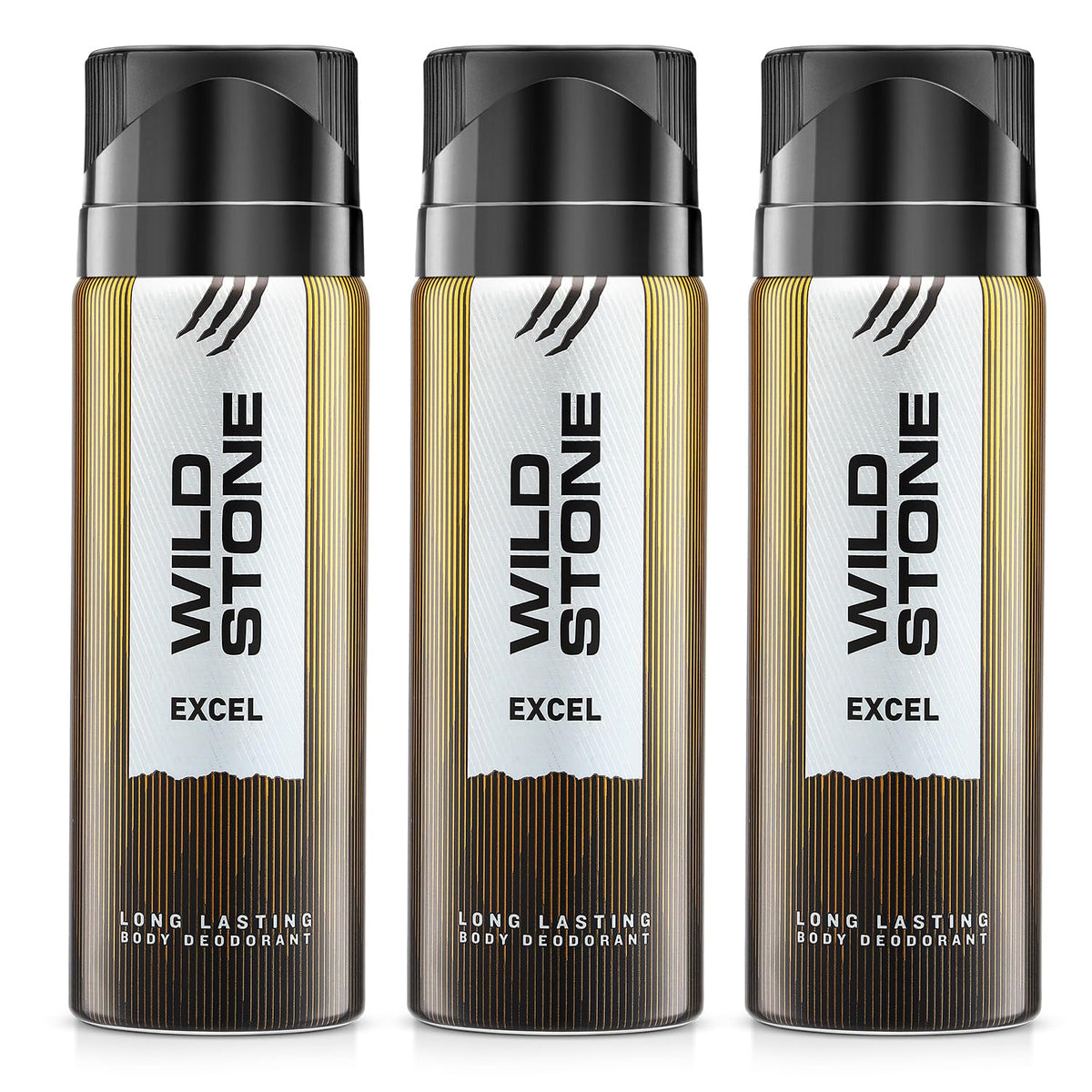 Wild Stone Excel Deodorant for Men, 150ml(Pack of 3) | Best Deo for Office | A Long-Lasting Body Spray for Men | Excel Body Spray with Woody Fragrance