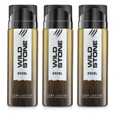 Wild Stone Excel Deodorant for Men, 150ml(Pack of 3) | Best Deo for Office | A Long-Lasting Body Spray for Men | Excel Body Spray with Woody Fragrance